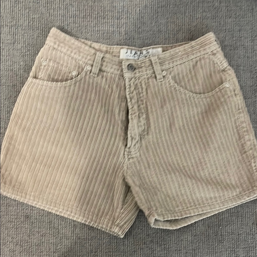 Women's Tan Corduroy Shorts